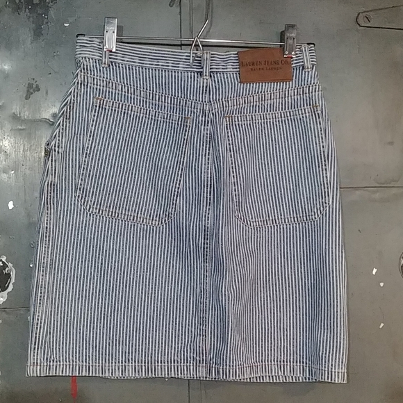 Vtg Lauren Jeans railroad stripe pencil skirt - Picture 2 of 7